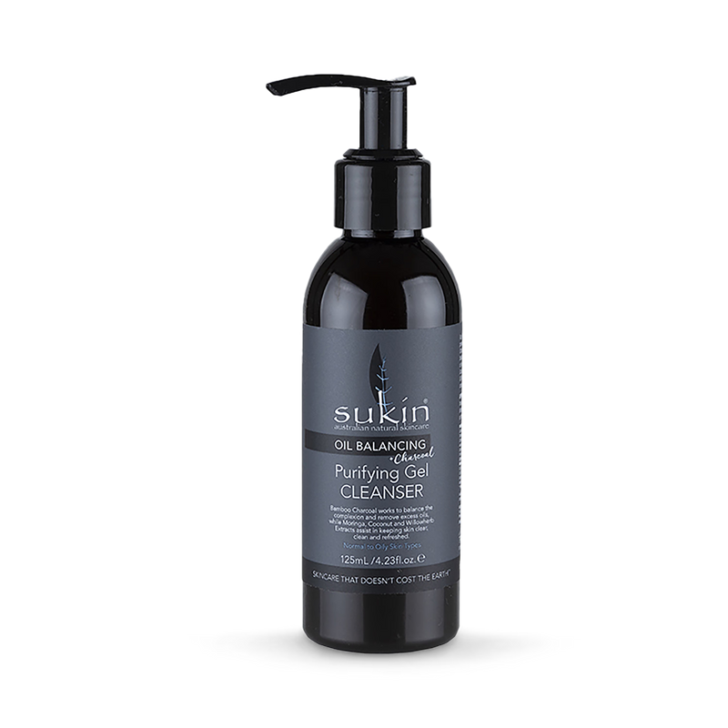 Sukin Oil Balancing Charcoal Gel Cleanser 125ml (British brand)