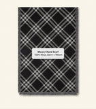 Burberry silk wool wide check scarf 200cm, UK version