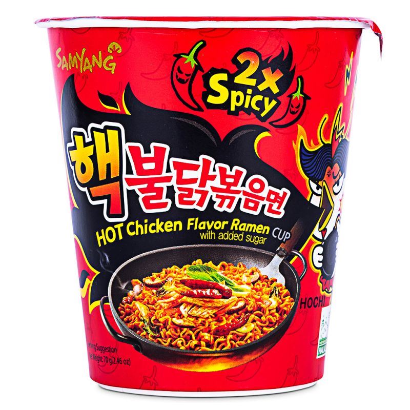 Samyang Buldak 2x Spicy Hot Chicken Ramen Cup, UK version
