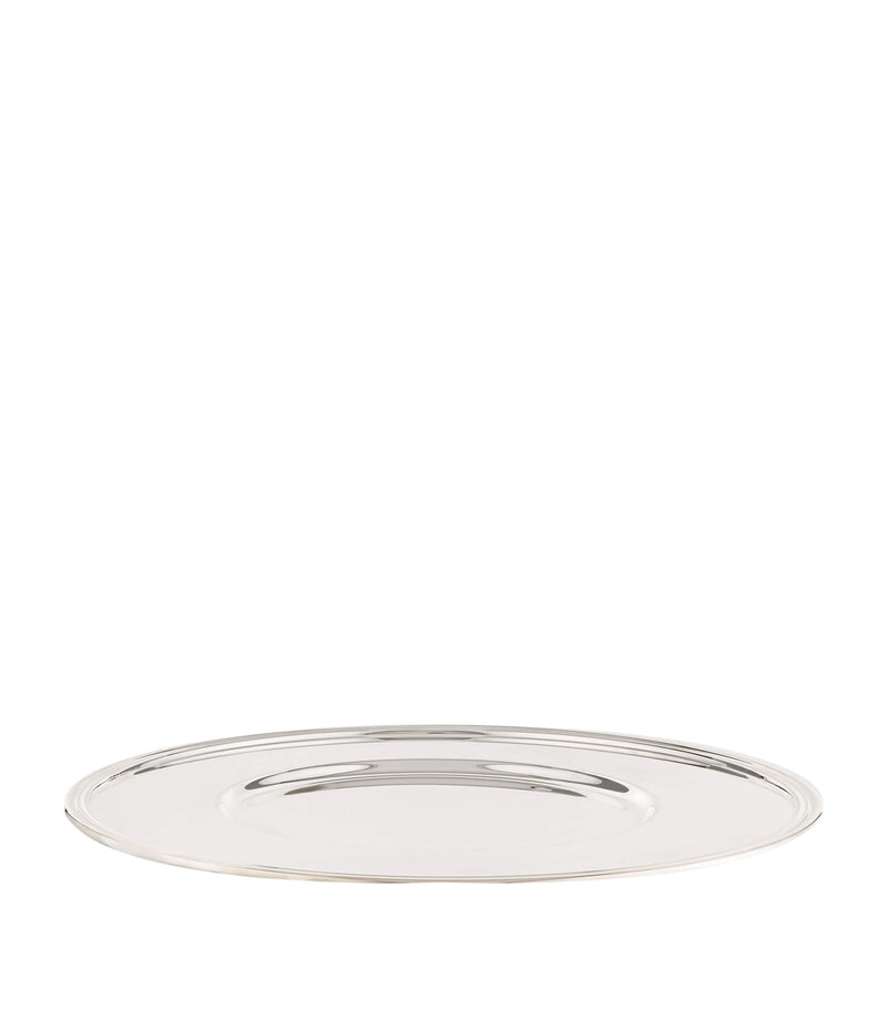 Greggio silver plated Georgian lay plate 33cm, UK version
