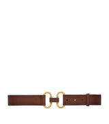 Harrods Saint Laurent Leather Double Ring Belt 3.5cm- Buy online at McGrocer