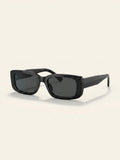 Prada rectangular sunglasses black frame polyamide lenses - British product