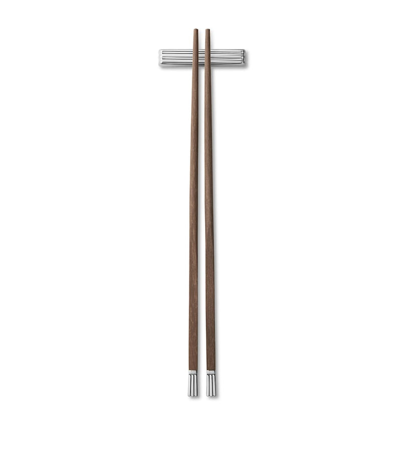 Georg Jensen Bernadotte chopsticks with rest set of 2, UK version