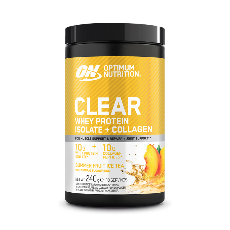 Optimum Nutrition clear whey protein collagen ice tea 240g - British product