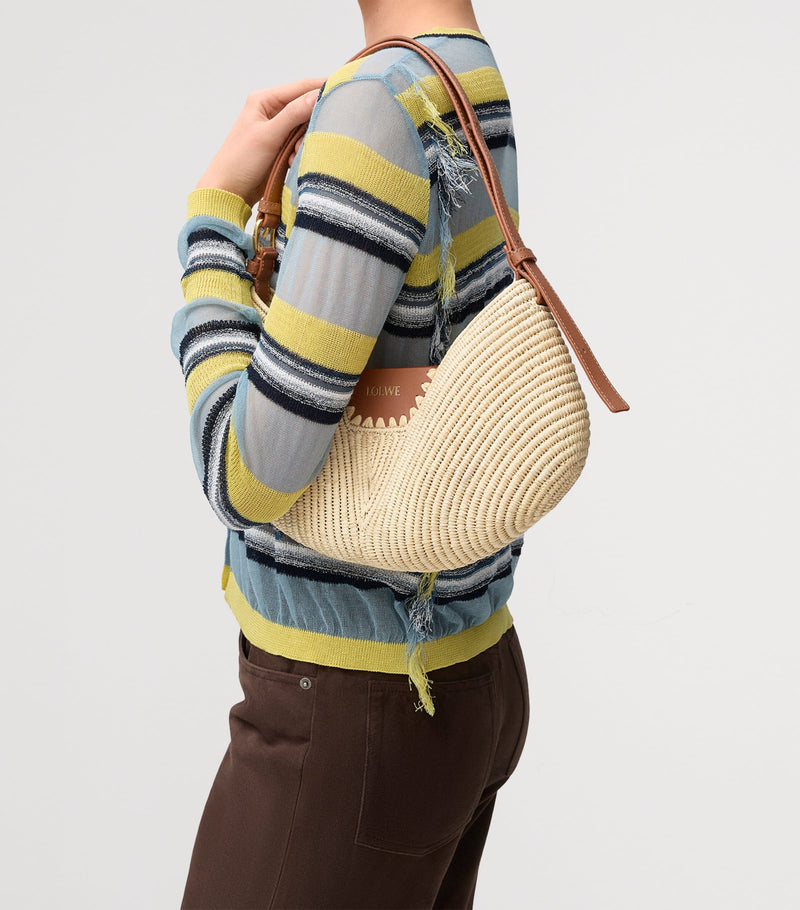 LOEWE medium raffia swing shoulder bag, UK version