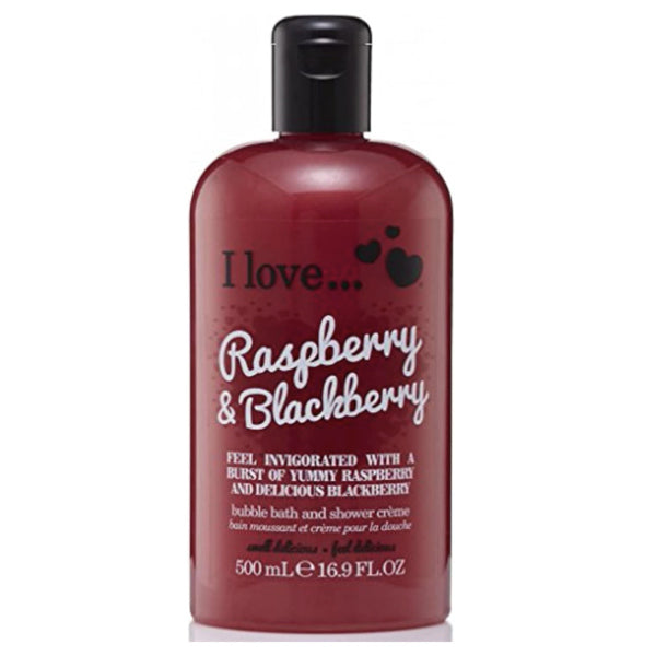 I Love Raspberry Blackberry Bath Shower Crème 500ml, imported from the UK