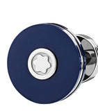 Montblanc cufflinks stainless steel blue resin 1.5cm (British brand)