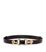 Harrods Maje Lion-Embellished Leather Horsebit Belt- Buy online at McGrocer