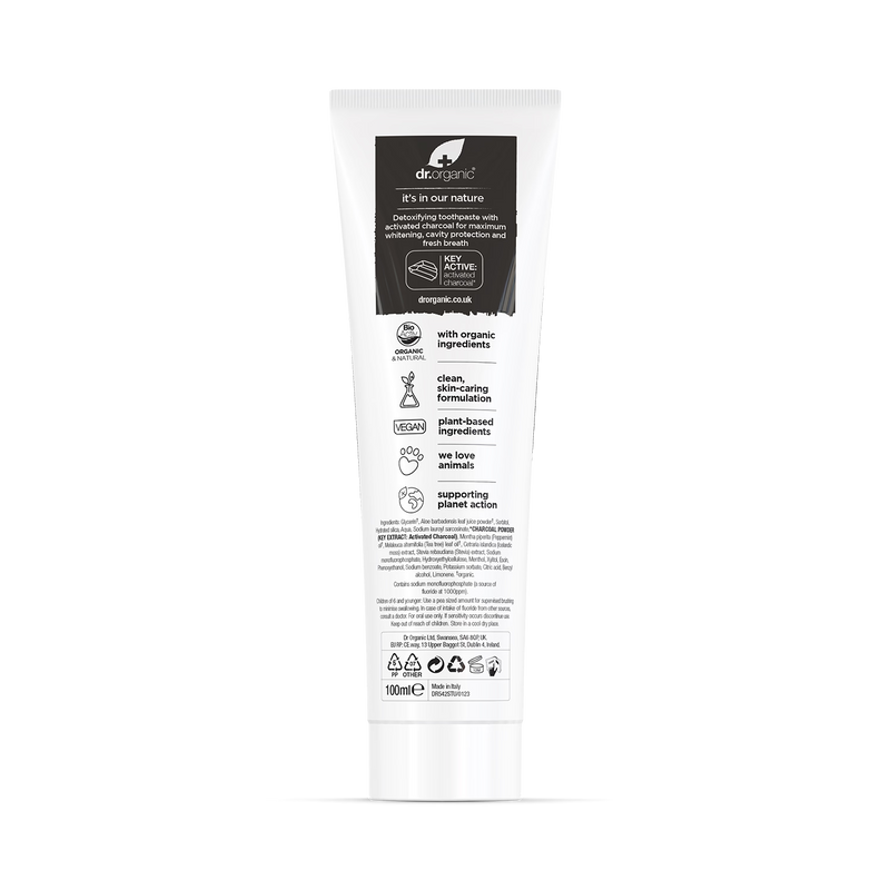 Dr Organic Charcoal Toothpaste Activated 100ml - British product