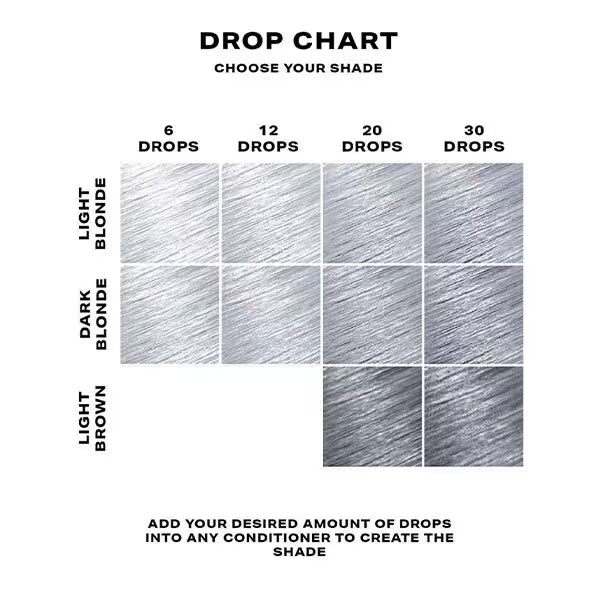Shrine Drop It Teinture Semi-Permanente Argentée pour Cheveux 20ml (marque britannique)