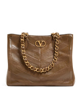 Harrods Valentino Garavani Lambskin Laseine Tote Bag- Buy online at McGrocer