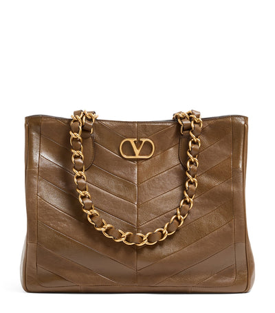 Harrods Valentino Garavani Lambskin Laseine Tote Bag- Buy online at McGrocer