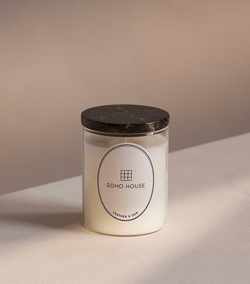 Soho Home Leather & Oud Candle 250g (British brand)