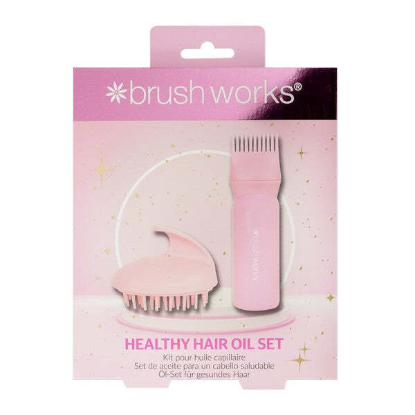 Brushworks Healthy Hair Oil Set with applicator and brush, UK version