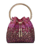 Jimmy Choo Bon Bon top-handle bag with crystal embellishment, imported from the UK