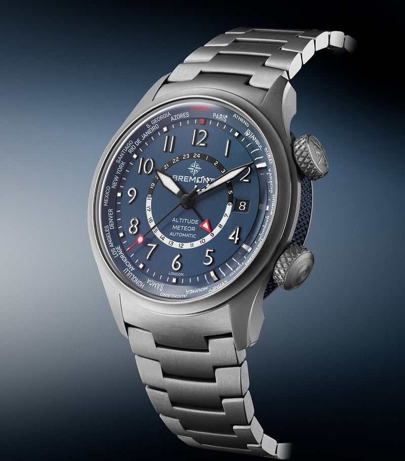 Bremont Titanium Altitude MB Meteor Time Zones watch 42mm, imported from the UK