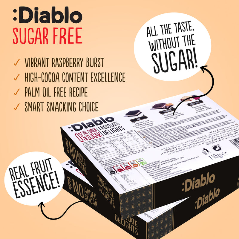 Diablo no added sugar chocolate gift box 115g, UK version