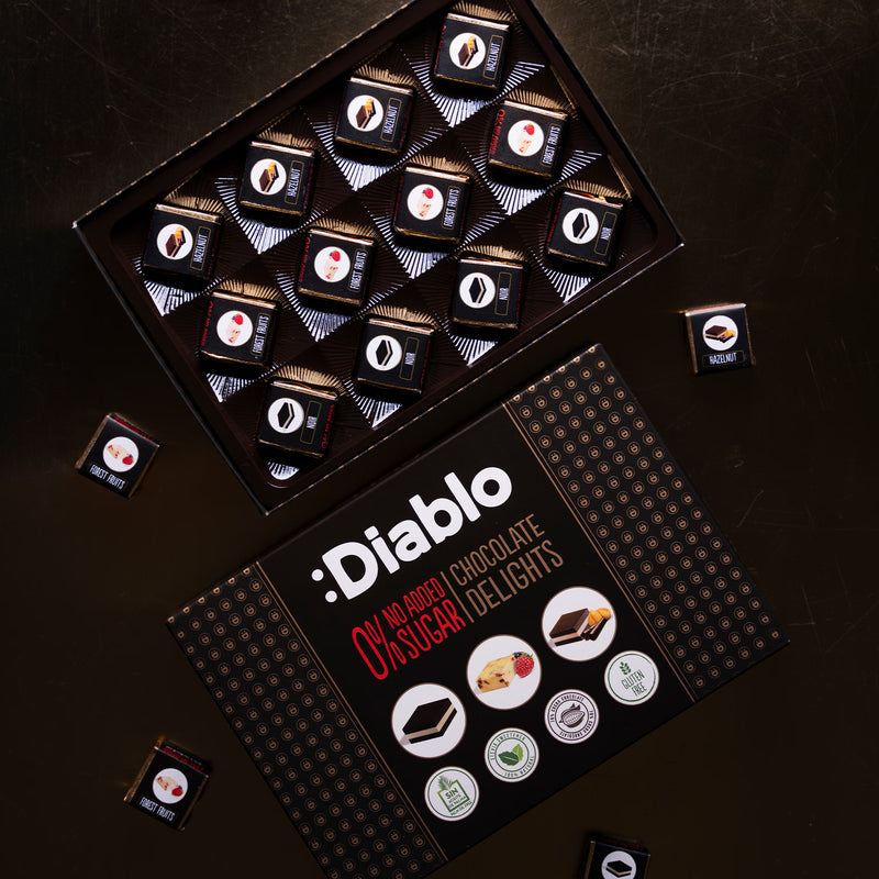 Diablo no added sugar chocolate gift box 115g, UK version