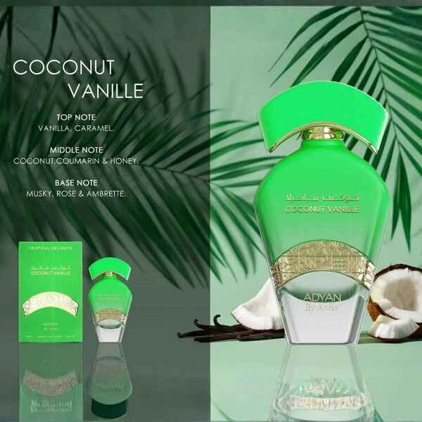 Adyan Coconut Vanille extrait 100ml, imported from the UK