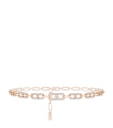 Harrods Messika Move Link Rose Gold and Diamond Multi Choker (1.70ct)- Buy online at McGrocer