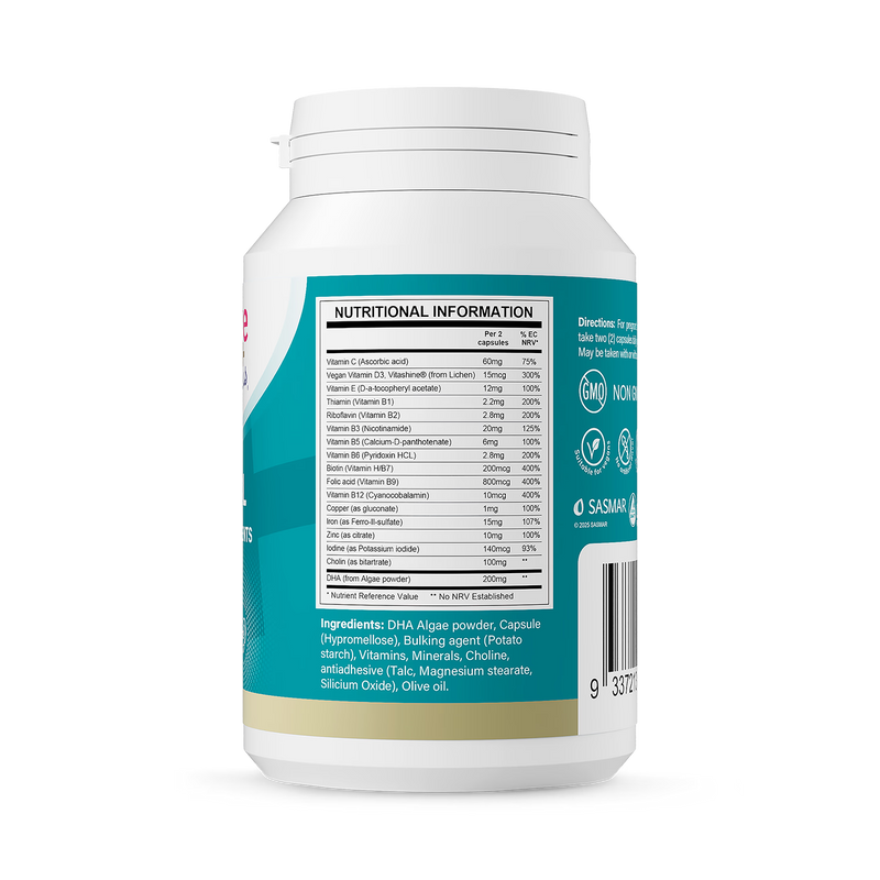 Conceive Plus prenatal supplement with DHA 60 capsules - British product