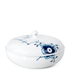 Royal Copenhagen Blue Fluted Mega porcelain bowl with lid 22.5cm, UK version