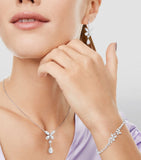 Graff butterfly drop earrings white gold diamonds, imported from the UK