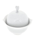 Meissen porcelain sugar bowl with lid Waves Relief (British brand)