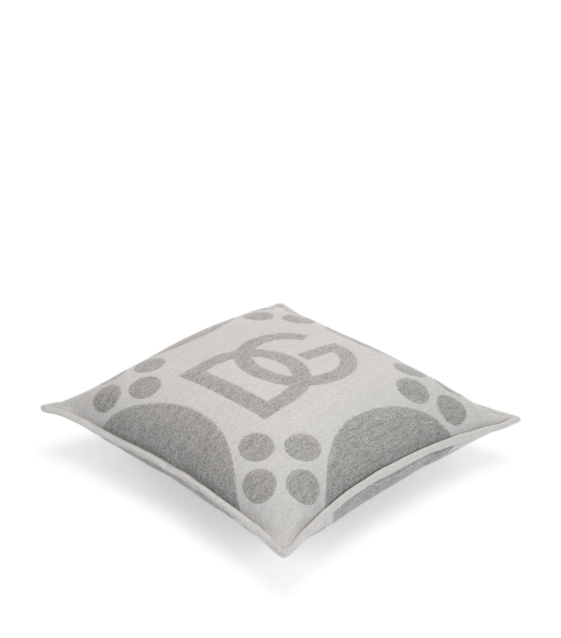 Dolce & Gabbana wool silk cashmere logo cushion 50cm x 50cm - British product