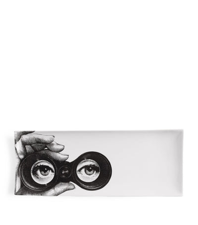 Harrods Fornasetti Occhi rektangulært porselensbrett 38 cm x 14 cm - Kjøp online hos McGrocer