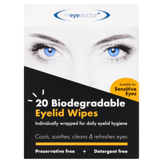 The Eye Doctor Biodegradable Eyelid Wipes x20 GOODS Sainsburys   