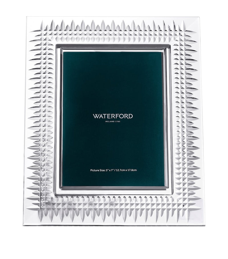 Waterford Lismore diamond-cut crystal picture frame 5x7 (British brand)