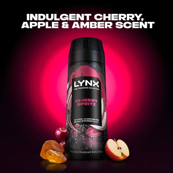 Lynx Cherry Spritz Premium Body Spray 150ml, UK version