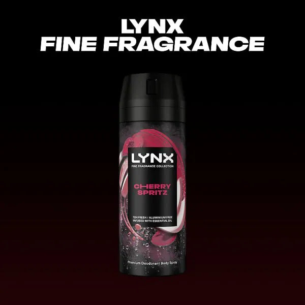 Lynx Cherry Spritz Premium Body Spray 150ml, UK version