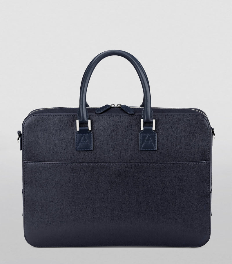 Aspinal of London leather Mount Street briefcase bag (British brand)