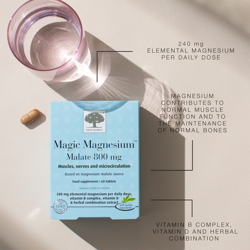 New Nordic magic magnesium malate tablets 60ct , imported from the UK