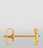 Jennifer Meyer Edith Flower earrings yellow gold diamond turquoise British product