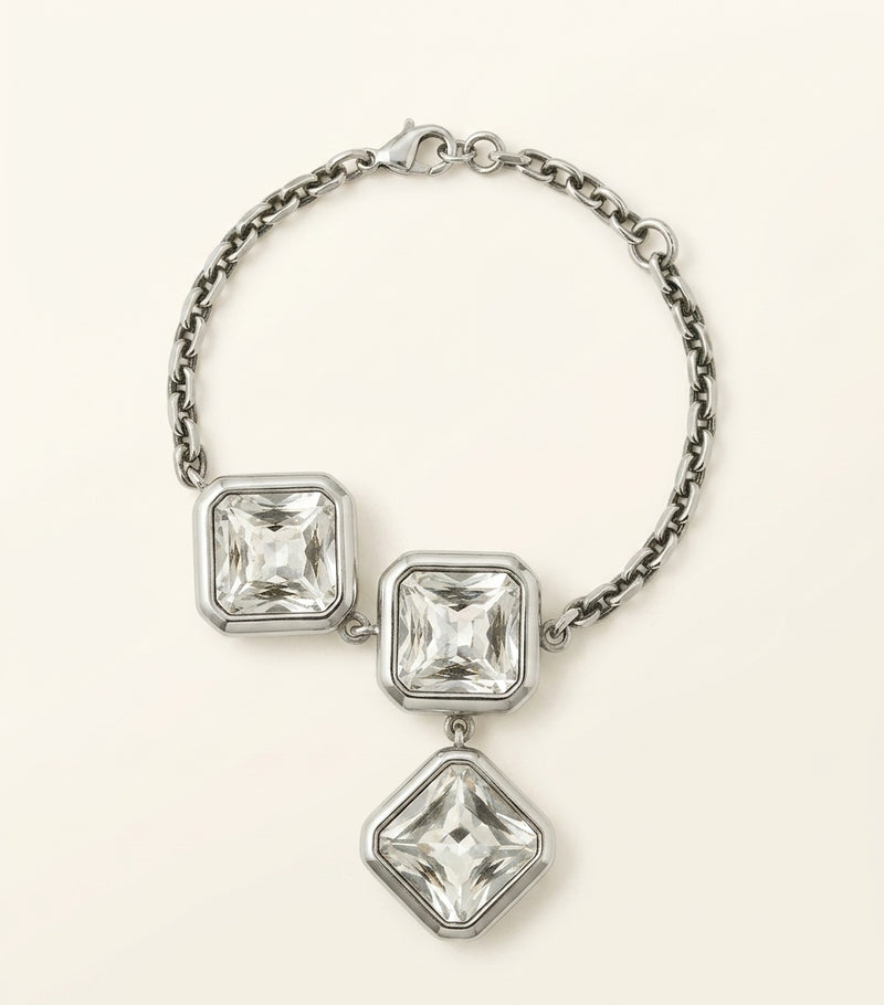 Givenchy deconstructed chain bracelet silver-tone - British product