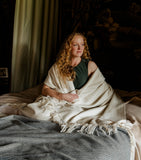 Araminta Campbell Alpaca-Blend Willow Throw Blanket 150cm x 230cm - British product