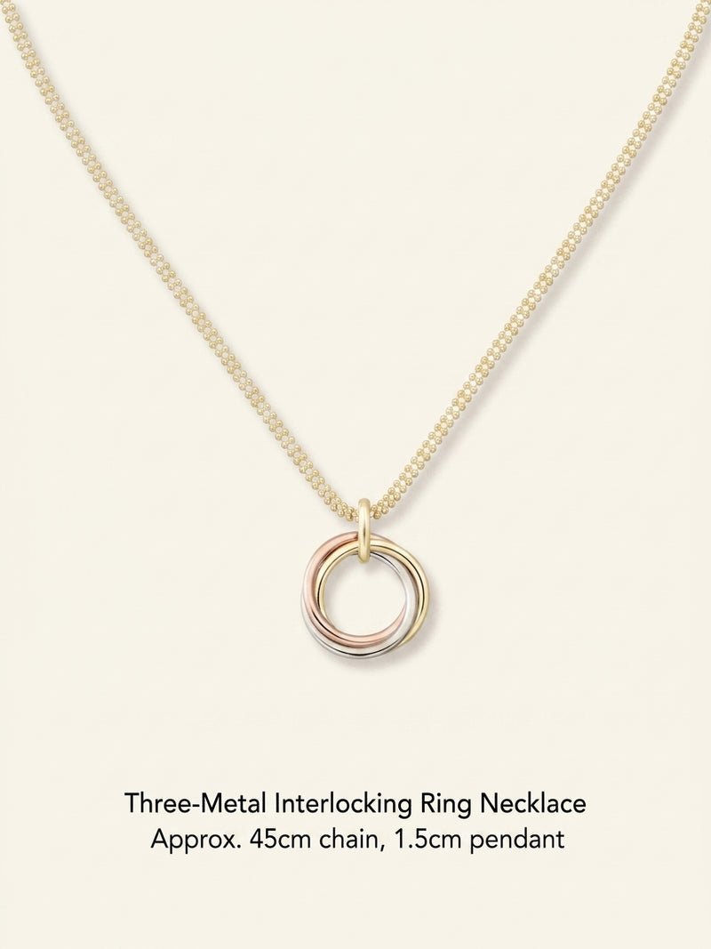 Cartier Trinity necklace in three-tone gold, imported from the UK