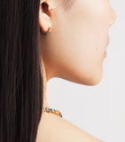 Suzanne Kalan rainbow sapphire bold huggie earrings, UK version