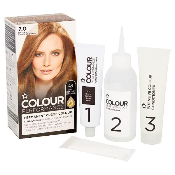 Superdrug Colour Performance 7.0 Natural Lightest Brown (British brand)