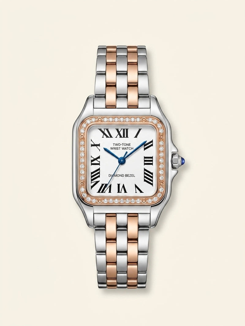 Cartier Panthère medium rose-gold and steel watch 29mm (British brand)