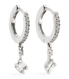 Suzanne Kalan white gold diamond drop earrings, imported from the UK