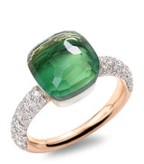 Harrods Pomellato Mixed Gold, Prasiolite, Agate and Diamond Nudo Ring- Buy online at McGrocer