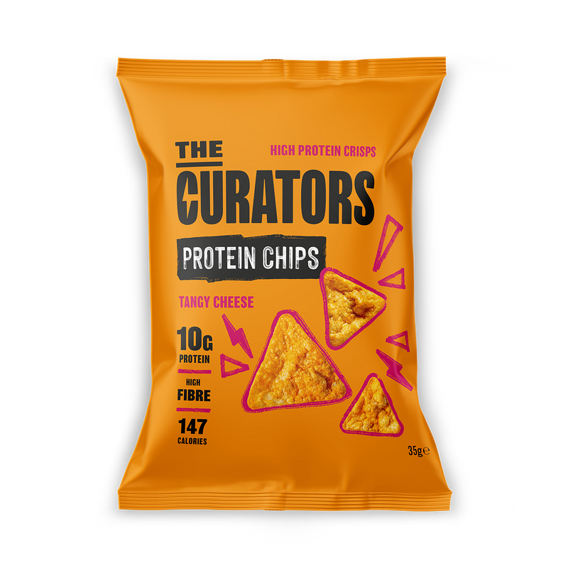 The Curators tangy cheese protein crisps 35g (British brand)