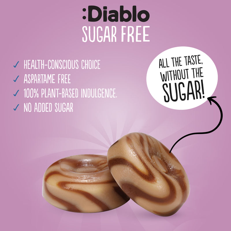 Diablo sugar free cappuccino sweets 75g pack - British product