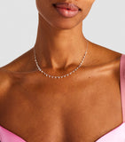 Persée white gold diamond necklace with 31 stones - British product