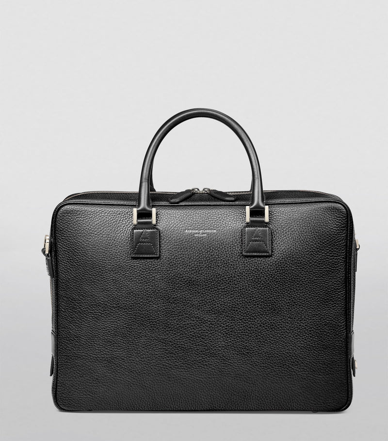Aspinal of London Mount Street Leather Briefcase Bag (British brand)
