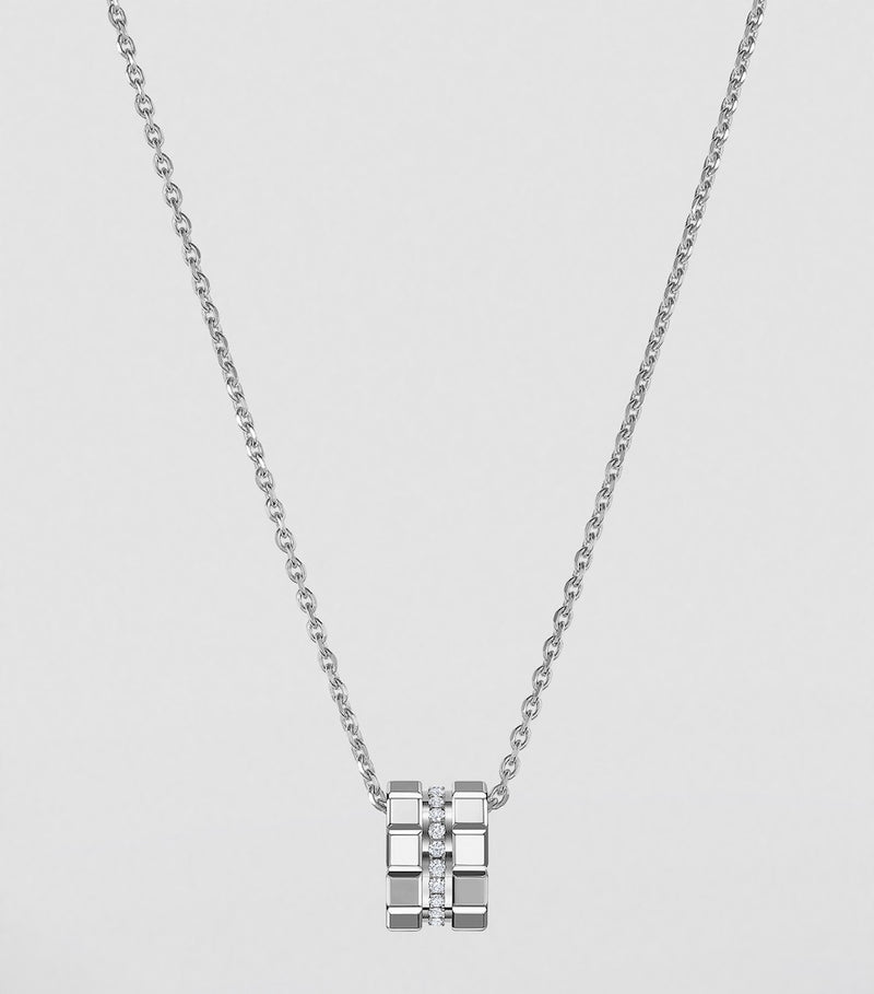 Chopard Ice Cube necklace white gold diamond (British brand)
